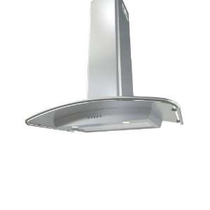   Wall Mounted Range Hood with Curved Stainless Steel