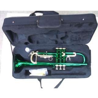 Green colors Bb Nice Trumpet nice Sound Metal Technique  
