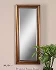 Old World Tuscan Beveled Mantel Mirror Wood Frame Two T
