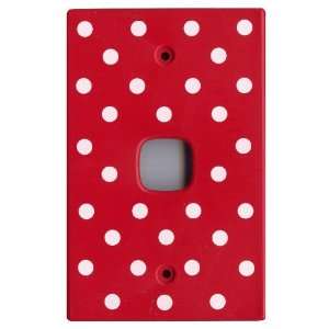  Red Switch Plate with White Polka Dots   For Australian 