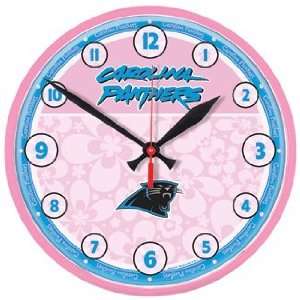  NFL Carolina Panthers Clock   Pink Style