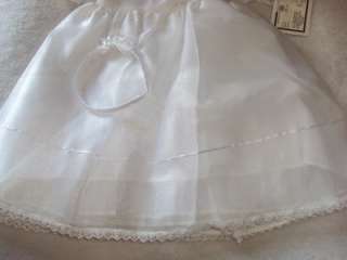 New Baby Girls Christening Baptism Dress Size1 12 Month White Pageant 
