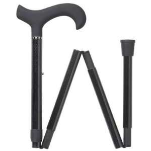 Walking Cane   Ladies Carbon Fiber derby folding cane with soft touch 