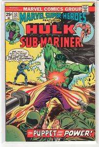 Marvel Super Heroes #53 Hulk Sub mariner Namor 9.0  