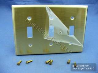 SOLID BRASS 3 Gang Switch Cover Wall Plate Switchplate  
