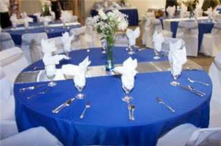   Blue 120 round Glittery Sparkle Twinkle Shimmer Tablecloths  