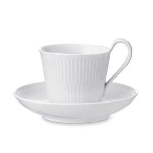  Royal Copenhagen White Plain High Handle Tea Cup and 