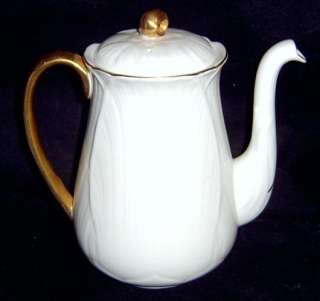 Shelley Porcelain Oleander Gold Teapot Coffee Pot & Lid  