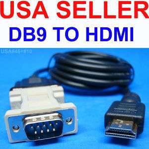 PIN DB9 SERIAL RS232 TO HDMI ADAPTER LINK US SHIPPING  