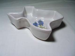 Texas State Candy Dish Frankoma Pottery Blue Bells  
