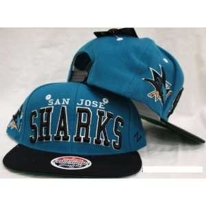 San Jose Sharks Snapback Teal / Black Two Tone Adjustable Plastic Snap 