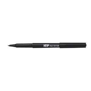 Nylon Felt Tip Pen, Fiber Point, Black Barrel, Black Ink 