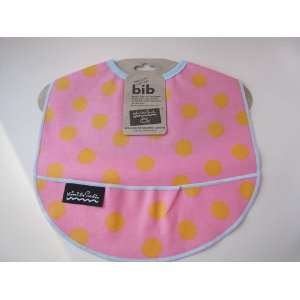  Mimi The Sardine Bib with Dots Design, Pink/Yellow Baby