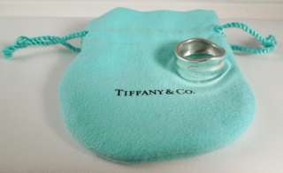 TIFFANY & CO Sterling Silver LEAF Ring Size 7 1/4  Tiffany Pouch 