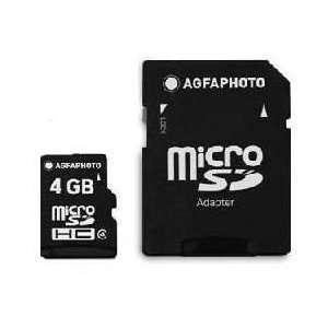  AGFAPhoto Micro SD Card w/ Adapter Case 4GB Class 4 