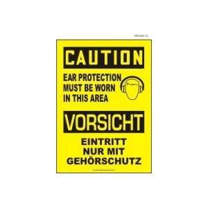  ENGLISH/GERMAN CAUTION EAR PROTECTION MUST BE WORN IN THIS 