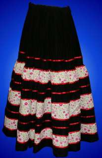 Colombian–Folkloric Traditional Two Tiered Ruffle Skirt  