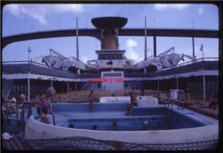 Vtg 1978 Slide Photo Ill Fated Cruise Ship MS ANGELINA LAURO Swimming 