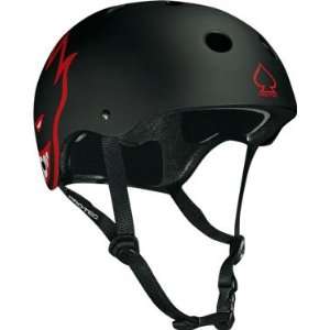  Pro Tec Skateboard Helmet Spitfire [Large] Matte Black/Red 