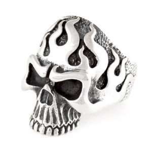  Flame Skull Ring   12.5 Silverlogy Jewelry