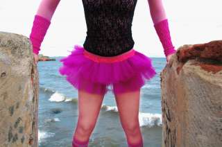 Hot Pink Ballet Micro Mini Cyber Rave TuTu Skirt Neon  