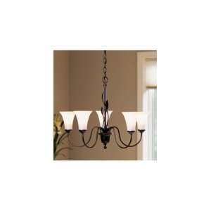   Tier Chandelier in Mahogany with Soft Amber glass