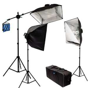   stands, 3 Softboxes, 1 Boom Kit, 15 Photo Bulbs, AGG388 Electronics