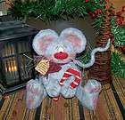 primitive christmas mouse candy cane ornie shelf doll pattern 56