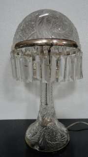 FINAL Now $675.00+++VICTORIAN CUT GLASS BOUDOIR LAMP  