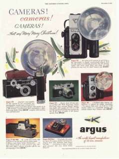 1951 AD Argus cameras four models  Argus 40, 75, C4, C3,   