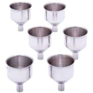   Stainless Stl Funnel Set By Maxam® 6pc Large Stainless Steel Flask