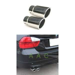 Two Stainless steel exhaust tips w/ mirror polish finish   BMW E90 3 