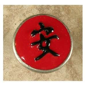   Tranquility Red Black Pewter Epoxy Knob Black with Steel Wash