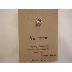 Survivor Cancer Illness Grief Sterling Silver Jewelry ; Accepting 