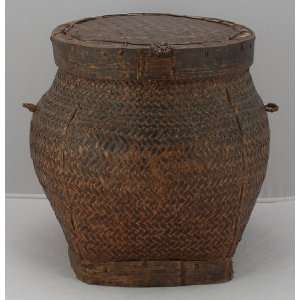  CS1010 Rice Storage Basket from the Philippines, Antique 