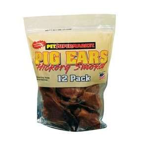  Pet Supermarket 12 Pack Pig Ears Hickory Flavor Pet 