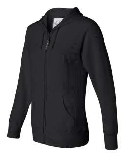 453) J. America Ladies Thermal Zip Hooded Sweatshirt  