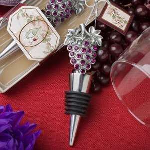 72)Wine Theme Bottle Stopper Wedding Favors Vineyard Grapes Fruit 