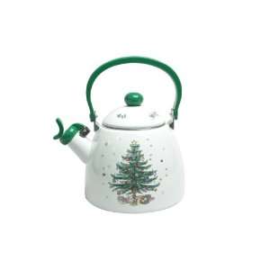   Christmas Enamelware Whistling Tea Kettle, 2.5 quart