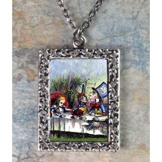 Alice in Wonderland at the Tea Party Frame Necklace by NoMonet