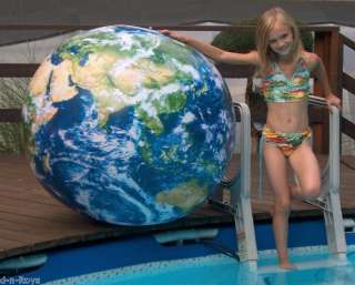 54 Inflatable NIGHT GLOW Earth Globe World Beach Ball  
