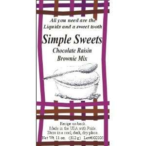 Double Chocolate Chip Raisin Brownie Bagged  Grocery 