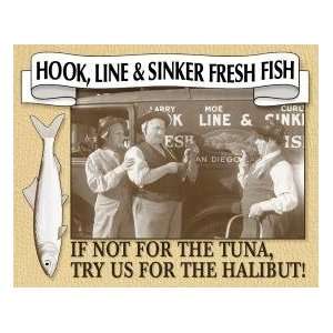 Three Stooges Tin Sign Fish #664