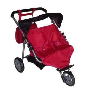    Doll Twin Jogging Stroller #9667 W/ FREE Carriage Bag Toys & Games