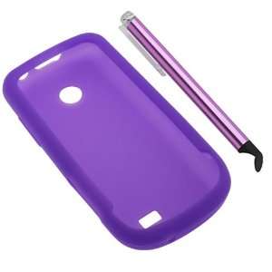 GTMax Purple Soft Silicone Skin Cover Case for Tracfone Samsung SGH 