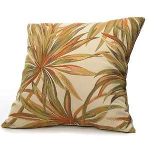  Tropical Leaf Print Pillow MULTI