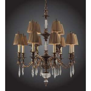 ELK 2465/8+4 Trump Bedminster 12 Light 2 Tier Chandelier In Burnt Gold 