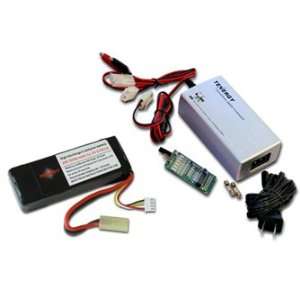   Battery and Universal Smart TLP2000 Charger with 2 6 Cell Lipo Pack
