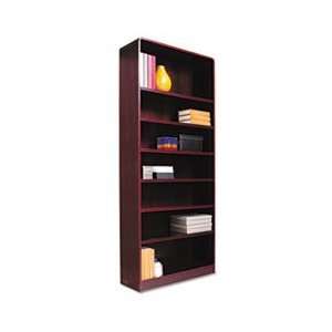  Radius Corner Bookcase, Wood Veneer, 7 Shelf, 35 3/8w x 11 