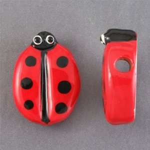  27mm Ladybug Whimsical Ceramic Beads Arts, Crafts 